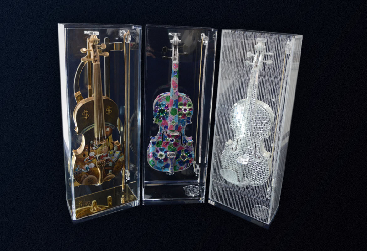 Teche per violini in plexiglass